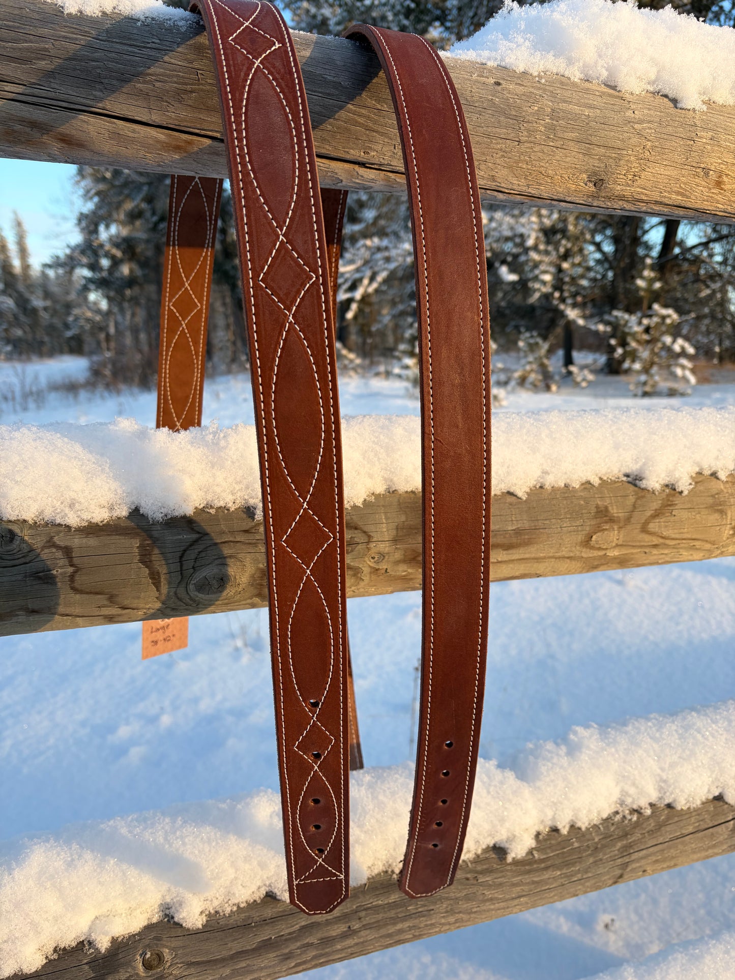 Brown Boot Stitch Belt