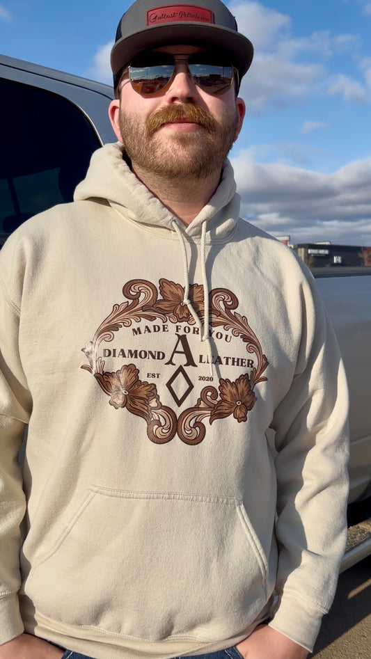 Hoodie Diamond A Leather