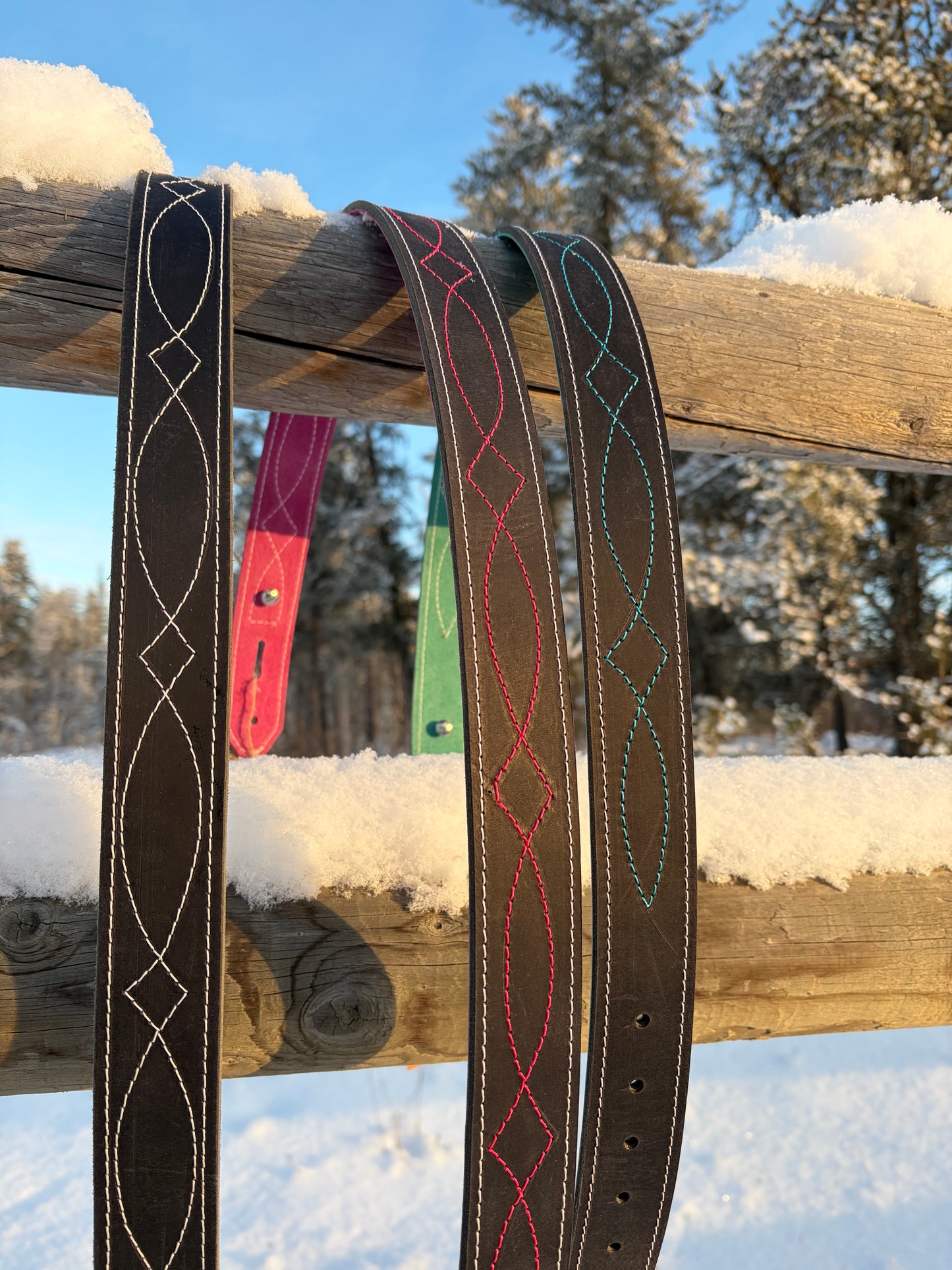 Black Boot Stitch Belt