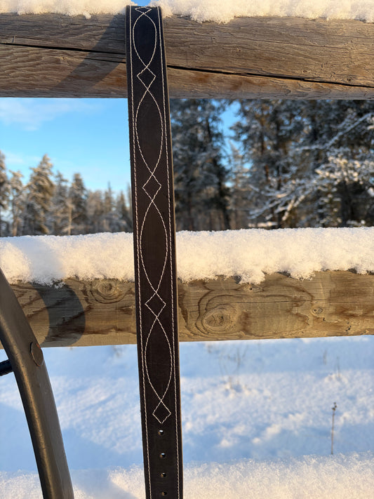 Black Boot Stitch Belt