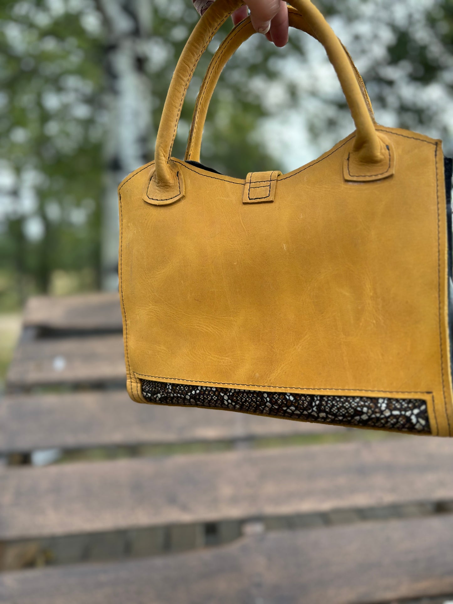 Yellow snake skin