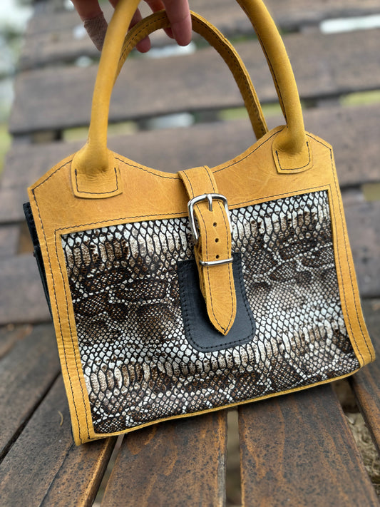 Yellow snake skin