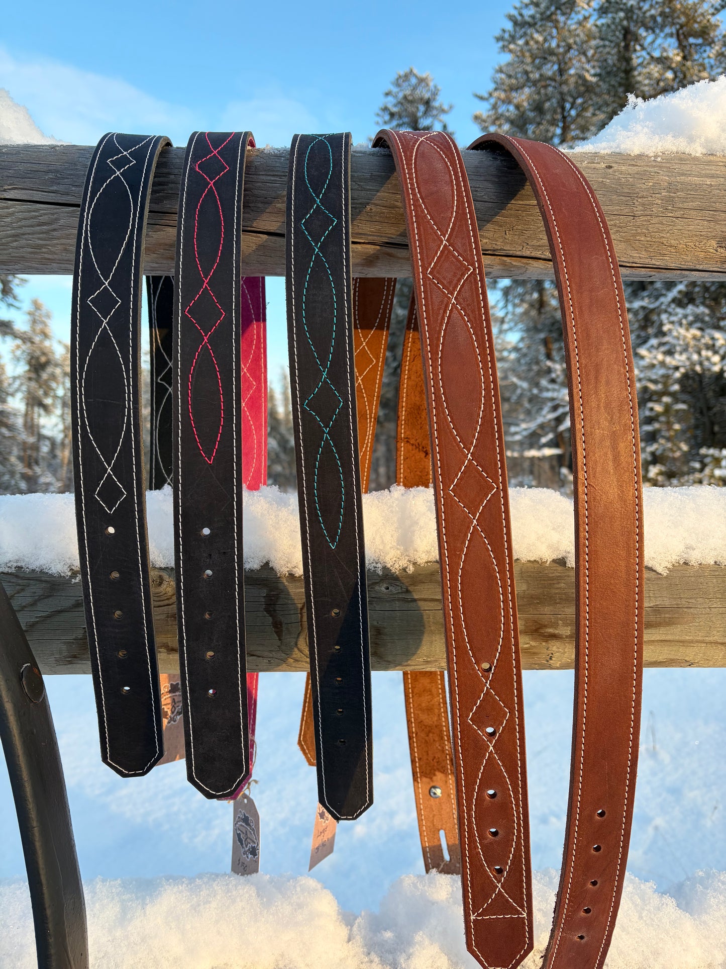 Colour Reversible Boot Stitch Belt